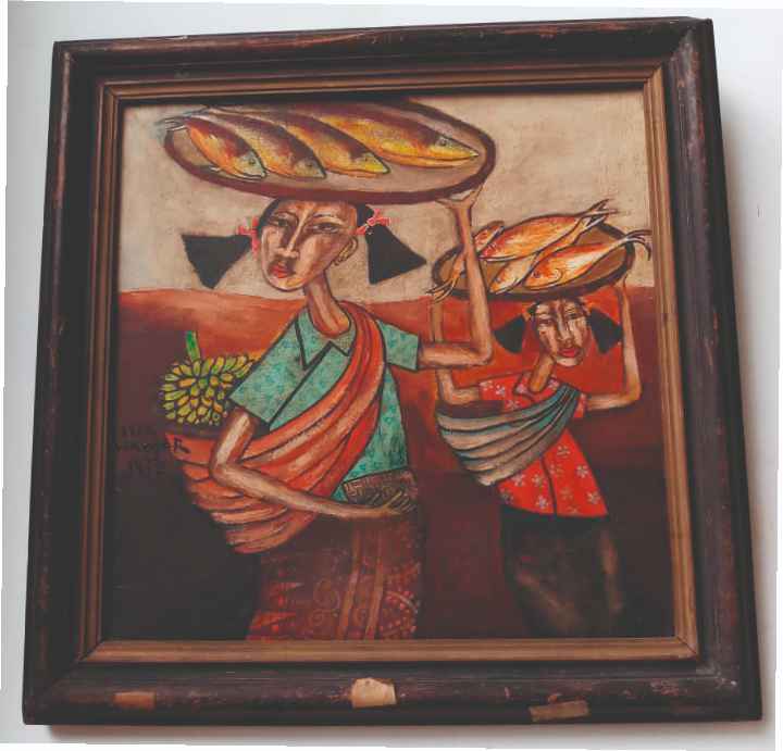 LUKISAN "DUA GADIS JUAL IKAN"