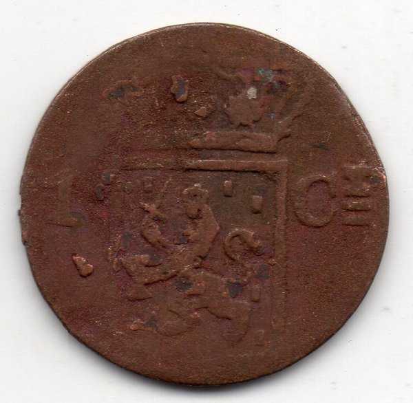 A1383 Nederlands Indies 1 Cent Tahun 1840 Bekas Sesuai Gambar