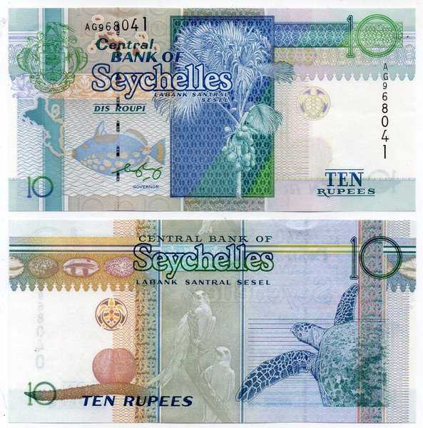 BL4074 Per 1 Lembar Koleksi Uang Asing Kuno Seychelles 10 Rupees Mulus