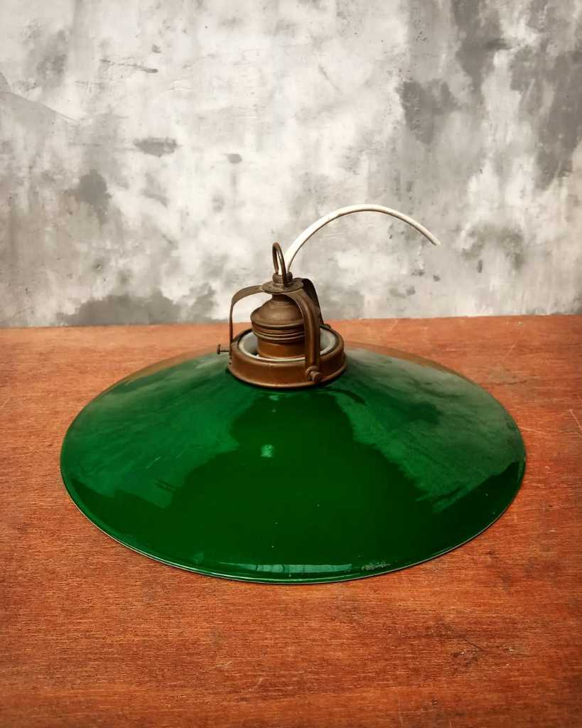 Kap Lampu gantung caping "Ijo" ceper