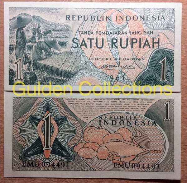 Uang Kuno 1 Rupiah tahun 1956 [Gadis Jawa]