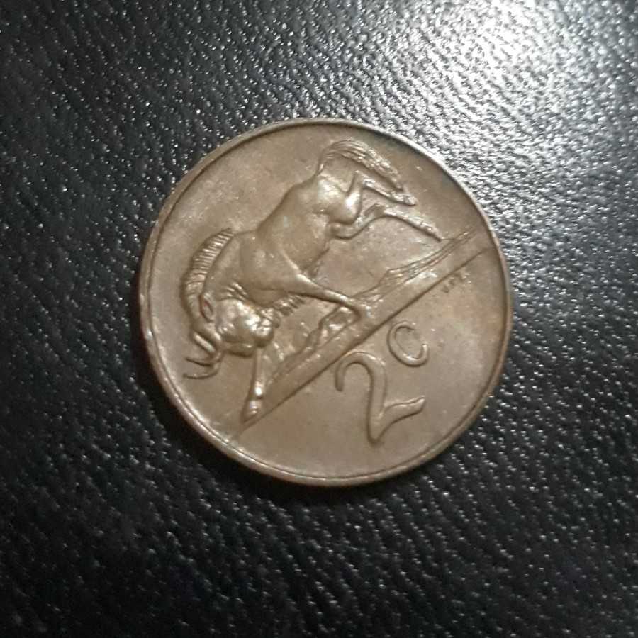 Afrika Selatan ( South Africa ) - 2 Cents 1989 : Koin / Asing / Kuno