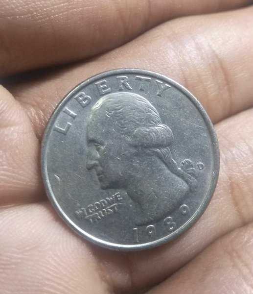 A 1995 Koin Quarter Dollar USA Tahun 1989 Bekas Pakai Kondisi Sesuai Gambar