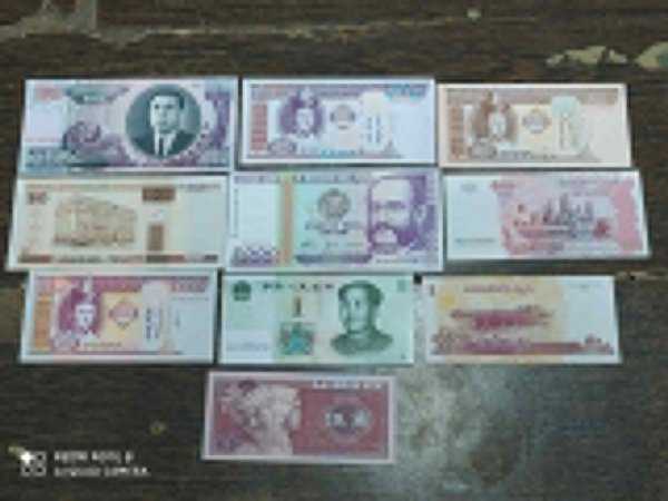 BL3269 Set 10 Lembar Berbeda Uang Koleksi Asing Mulus Asli Ready