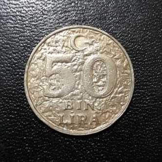 Turki ( Turkey ) - 50 Bin Lira 1998 : Koin / Asing / Kuno
