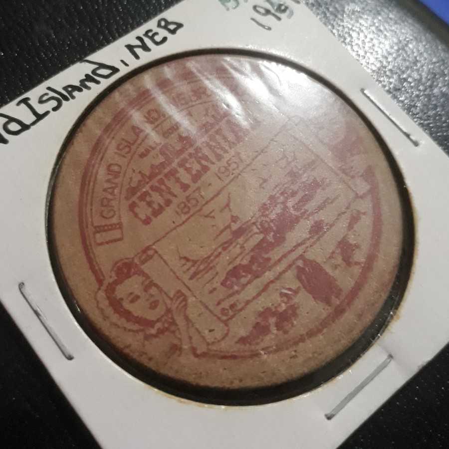 Amerika ( United States ) - Wooden Nickel , Grand Island Nebraska 1957