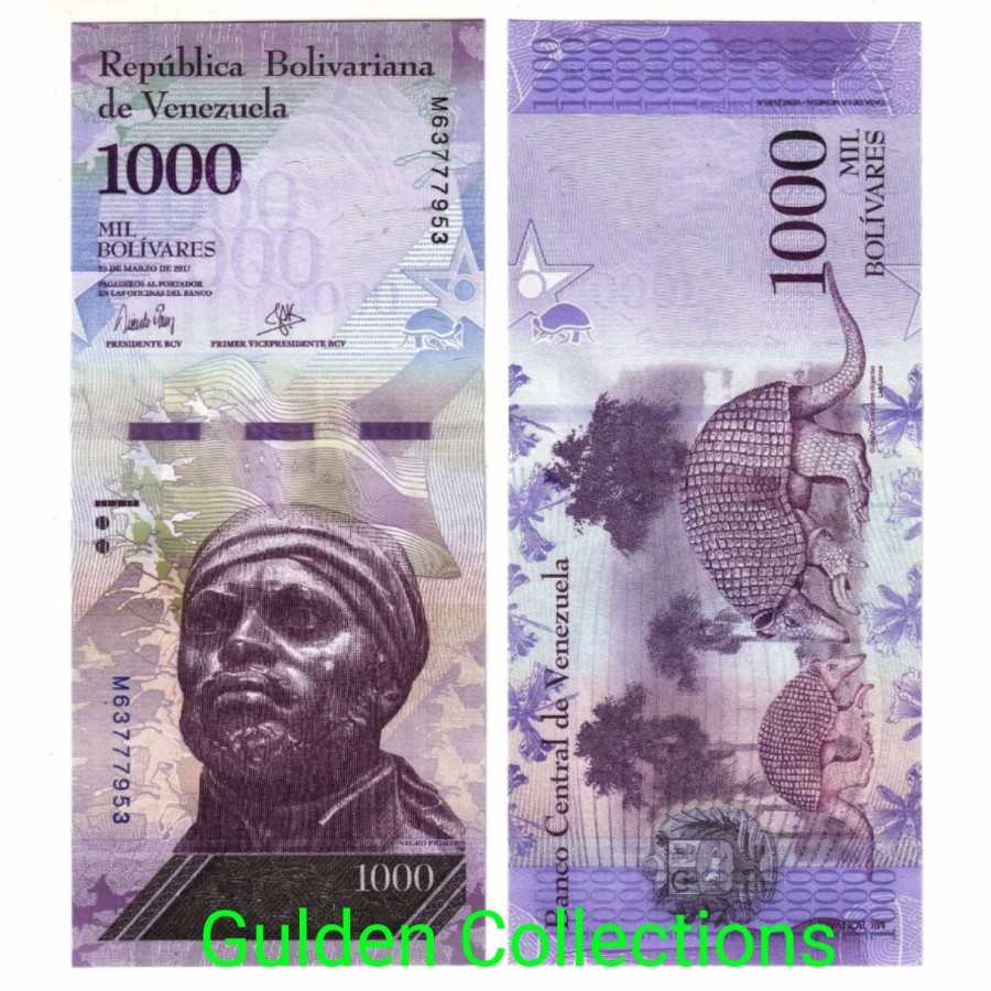 UANG KUNO VENEZUELA 1000 BOLIVARES BARU GRESS UNC