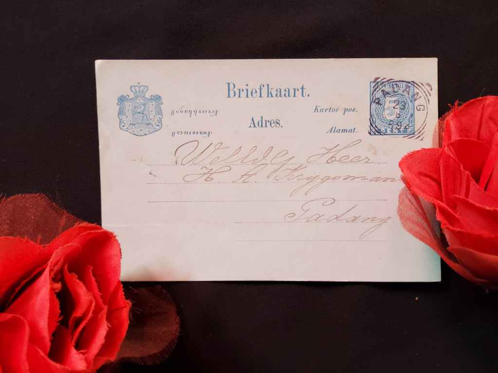 Kartoe Pos Briefkaart berbahasa Belanda; 19-6-1894 ; dari Padang tujuan Padang (KPB90 0002)