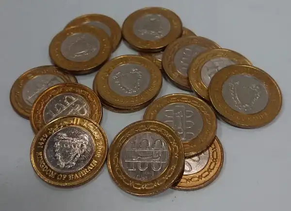 A54 Per 1 Keping Koin Bahrain 100 Fils Tahun 2008 Bekas Pakai