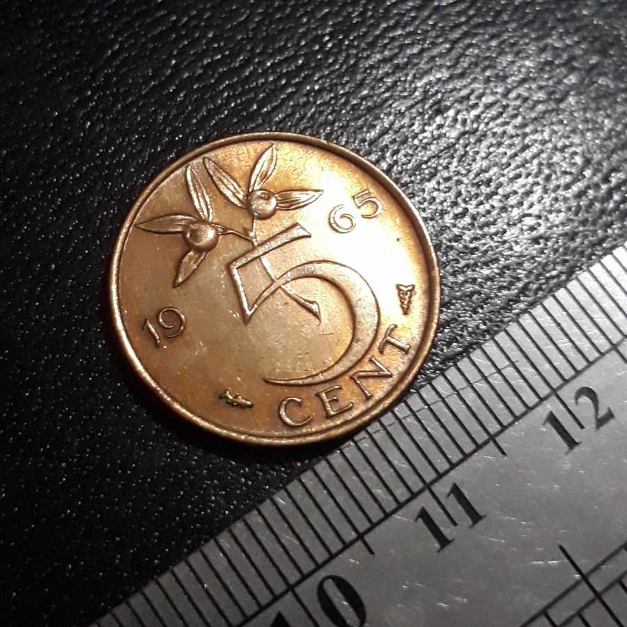 Belanda ( Netherlands ) - 5 Cents 1965 : Koin / Asing / Kuno