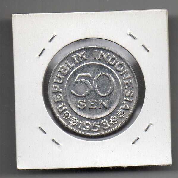 A1541 Per 1 Keping 50 Sen Tahun 1958 Koin Kuno UNC Mulus Lihat Diskripsi