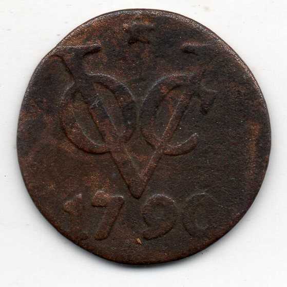 A1390 VOC Duit Tahun 1790 Bekas Pakai Sesuai Gambar