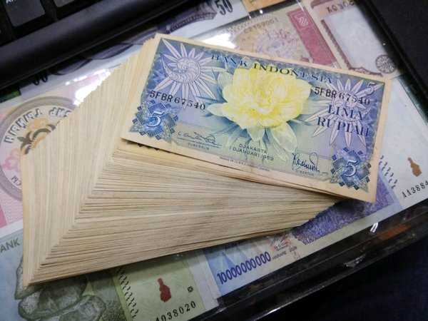 BL 1649 per 1 lembar 5 rupiah 1959 bekas pakai lihat diakripsi