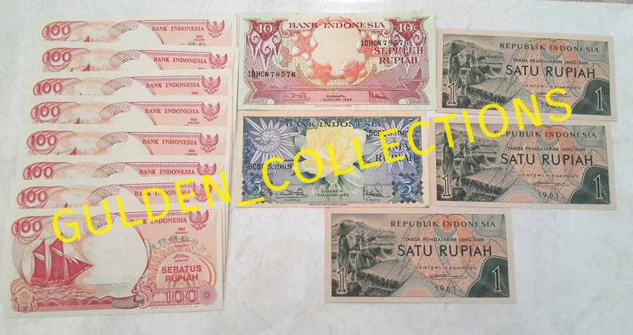 Paket uang kuno 818 rupiah kertas mahar pernikahan 100p bbh