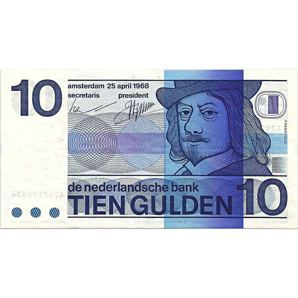 Uang Kuno Belanda (Netherland) 1968 10 Gulden