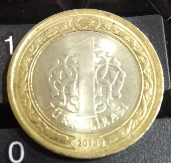 A1023 Turki Turkey 1 Lira Lirasi Tahun 2013 Kilau sesuai gambar