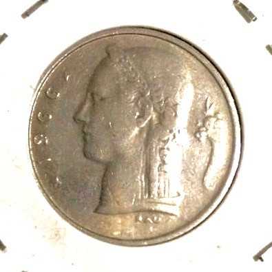 Belgia ( Belgium ) - 1 Franc 1966 " BELGIQUE " : Koin / Asing / Kuno