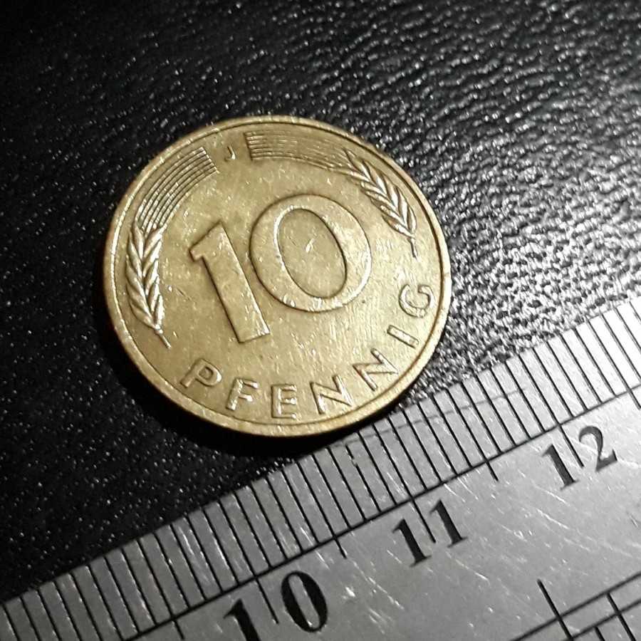 Jerman Barat ( West Germany ) - 10 Pfennig 1984 J : Koin / Kuno