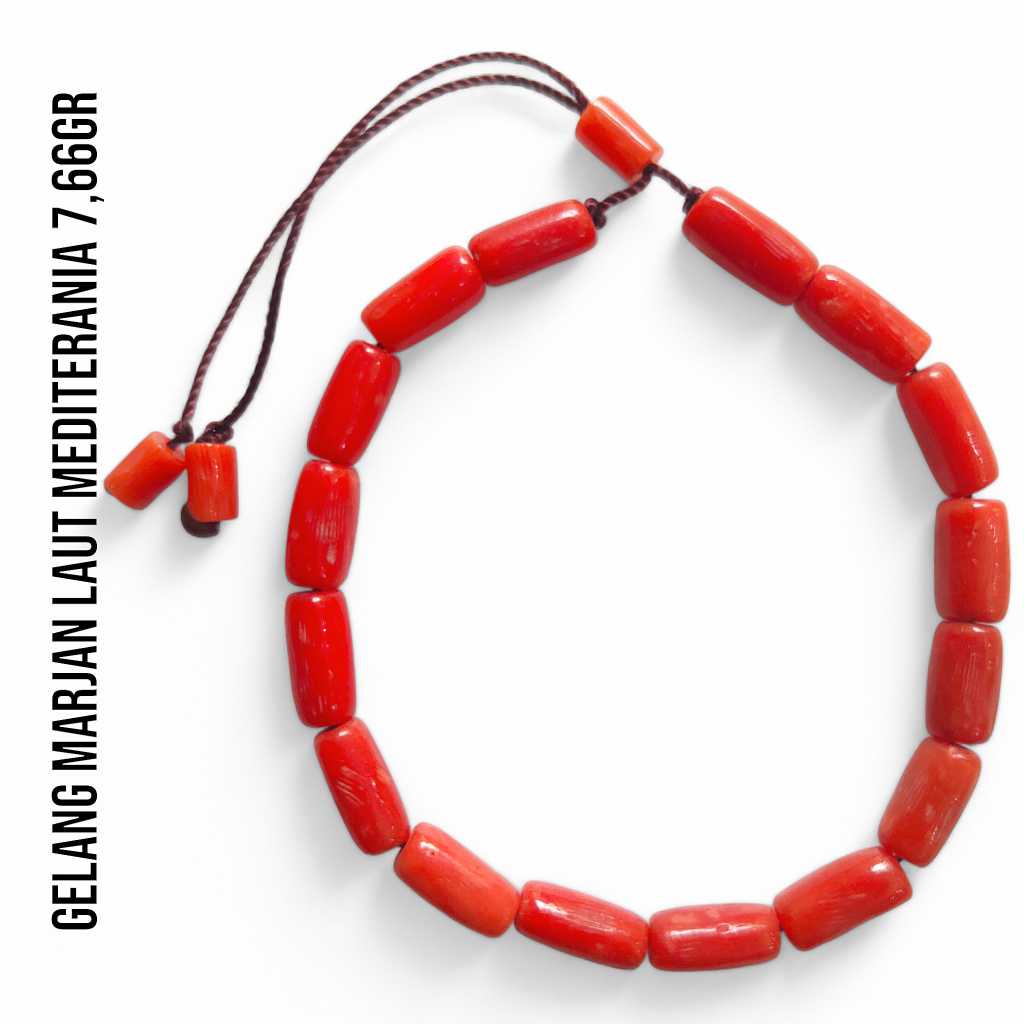 Gelang Marjan Corallium Rubrum Asli Laut Mediterania 7,66 Gram