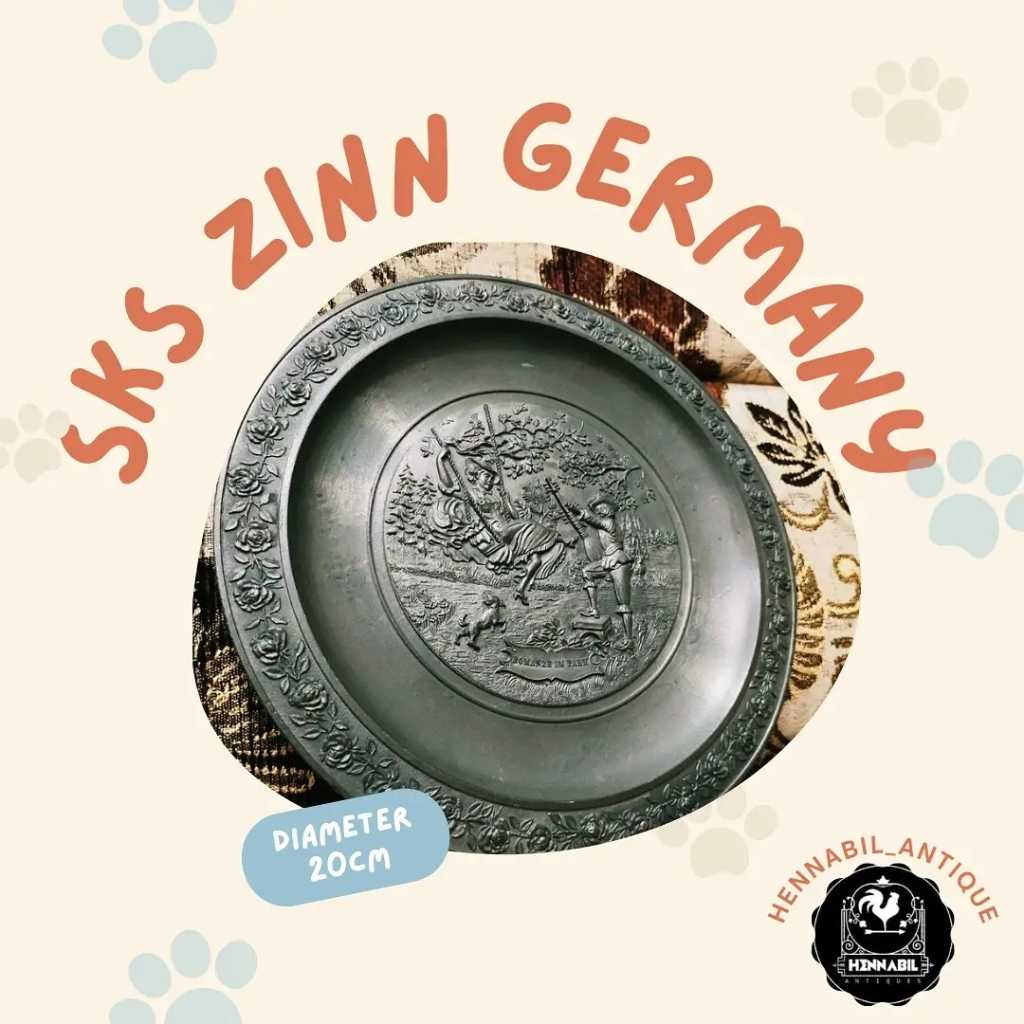 Piring Timah Vintage