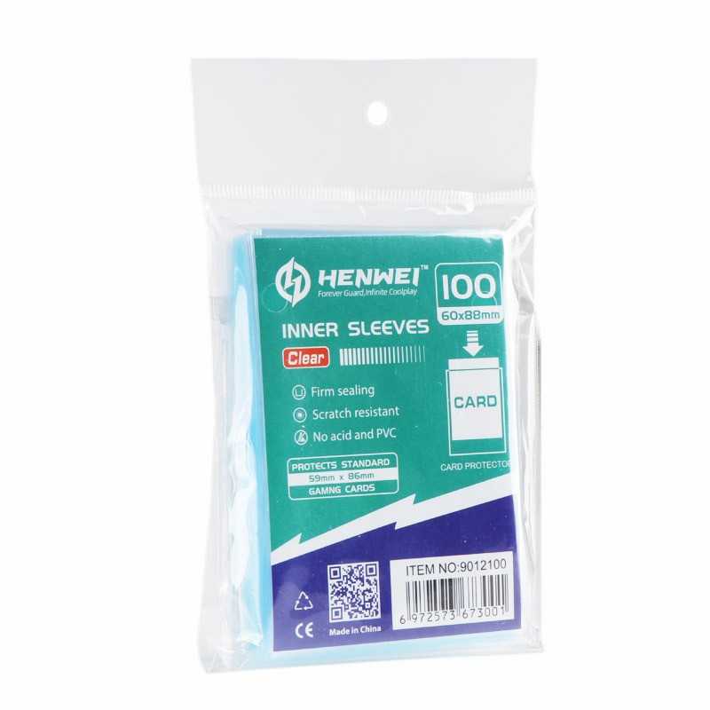 HENWEI plastik pelindung kartu trading card slevees bening 60 x 88 mm