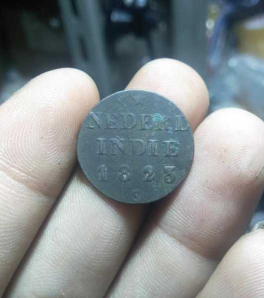 A 2111 Koin Kuno Nederland Indie seperempat stuiver Tahun 1825 Bekas Pakai Kondisi Sesuai Gambar