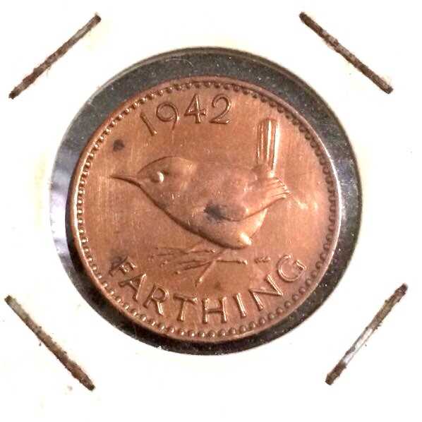 Britania Raya ( Great Britain ) - Farthing 1942 : Koin / Asing / Kuno
