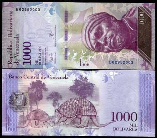 BL 328 VENEZUELA 1000 BOLIVARES 2017 P NEW UNCPer 1 Lembar