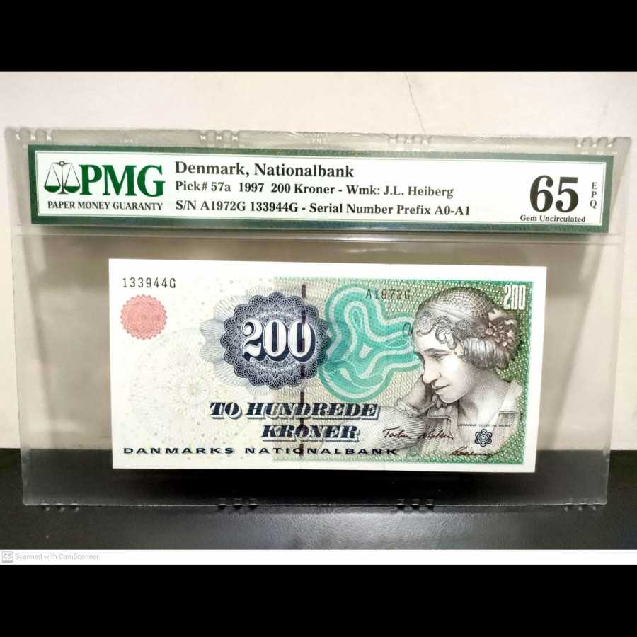 Denmark 200 Kroner 1997 UNC PMG 65 EPQ