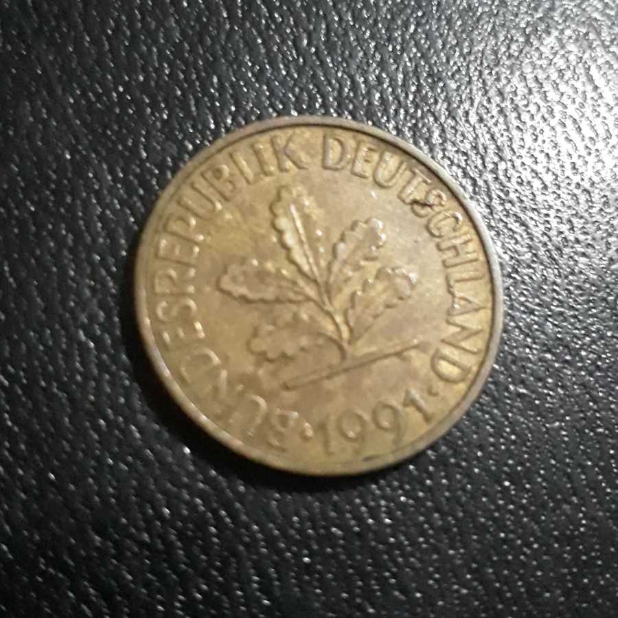 Jerman Barat ( West Germany ) - 10 Pfennig 1991 D : Koin / Kuno