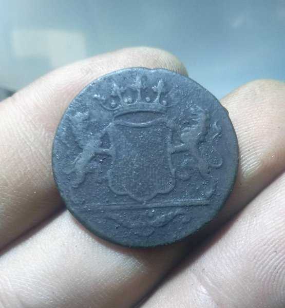 A 2062 Koin Kuno VOC Ultrech Double Duit Tahun 1790 Bekas Pakai Kondisi Sesuai Gambar