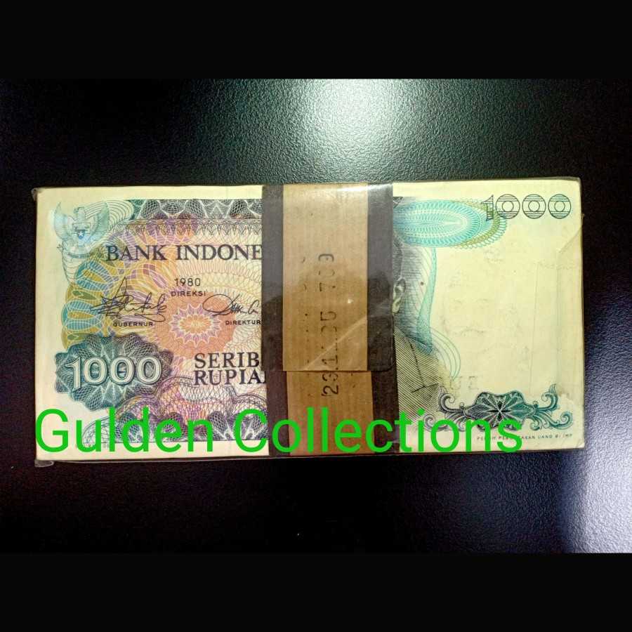 Uang Kuno 1000 Rupiah dr Sutomo 1980 UNC 1 Gepok