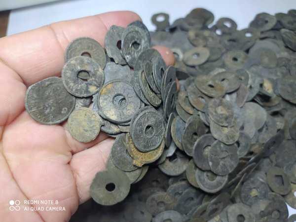 A4112 Per 10 Keping Koin Kuno Tin Pitis Palembang Sultan badaruddin Asli Ready