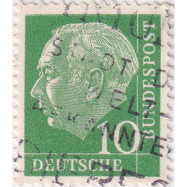 Prangko Germany 1954 - Professor Dr. Th. Heuss 10Pfg Used