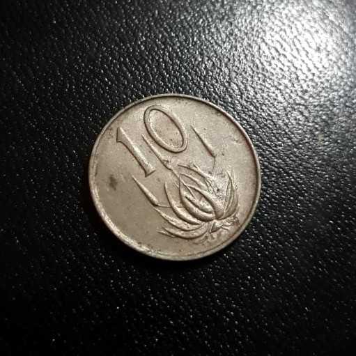 Afrika Selatan (South Africa) - 10 Cents 1965 KM68.2 : Koin / Asing