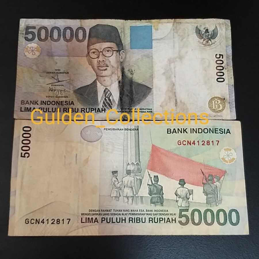 Uang Kuno Indonesia 50000 Rupiah Wr Supratman VF Murah Meriah