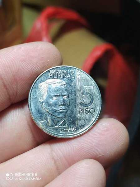 A3607 Filiphina 5 pesos Tahun 2019 Per 1 Keping Koin Asing Asli Ready