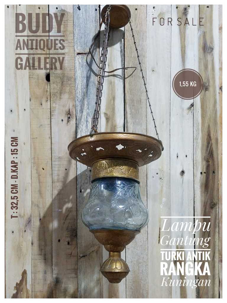 Lampu Gantung Turki Antik Rangka Kuningan