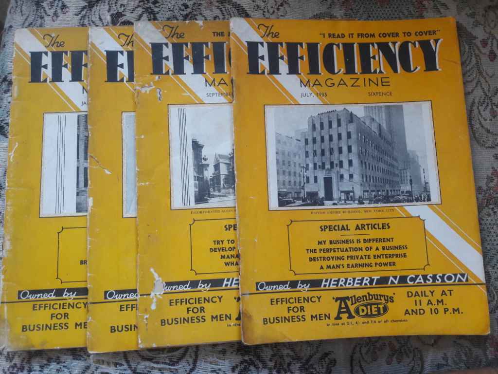 3 MAJALAH " EFFICIENCY " TAHUN  1935