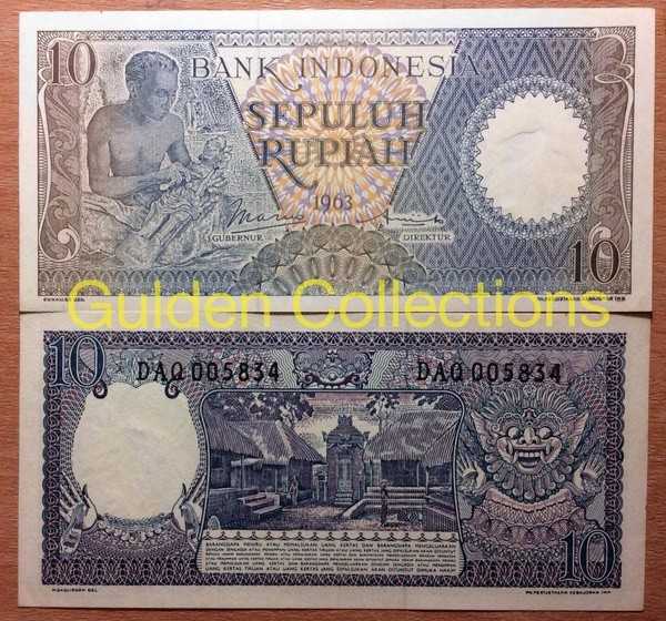 Uang Kuno 10 Rupiah Tahun 1963 Seri Pekerja Tangan