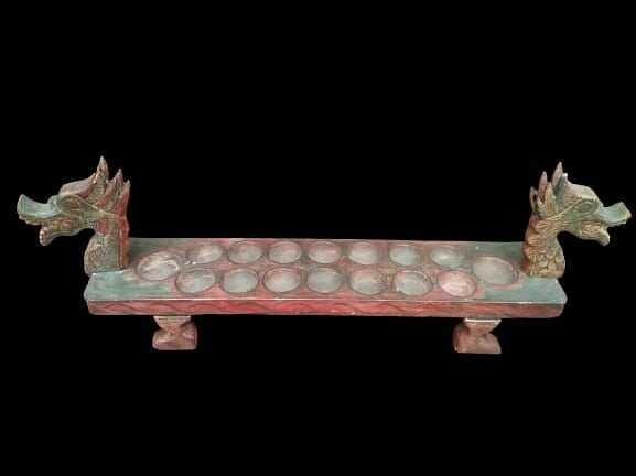 Dakon ~ traditional game 39 cm X 78.cm Wood material