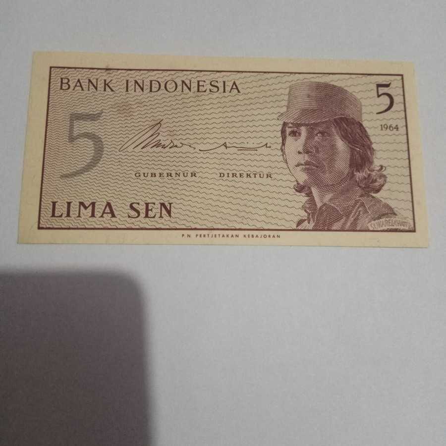 uang kuno 5 sen sukarelawan