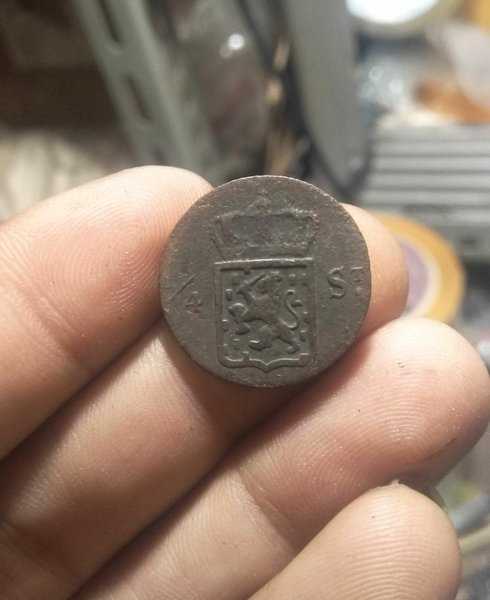 A 2132 Koin Kuno Nederland Indie seperempat stuiver Tahun 1826 Bekas Pakai Kondisi Sesuai Gambar