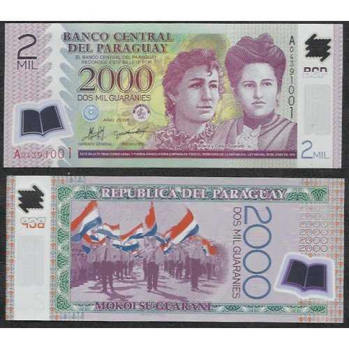 BL 115 Paraguay 2000 Guaranies Polymer 2008 1 PCS