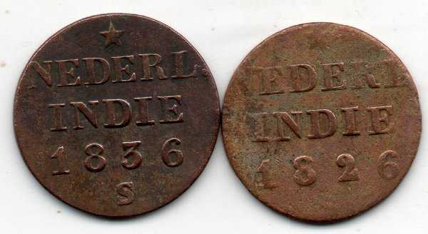 A4030 Set 2 keping seperempat stuiver jaman belanda koin kuno 1826 dan 1836 sesuai gambar asli ready