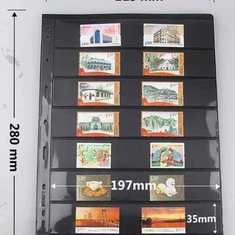 Refill uang kertas perangko mingt hitam sekat 7 baris bijian eceran