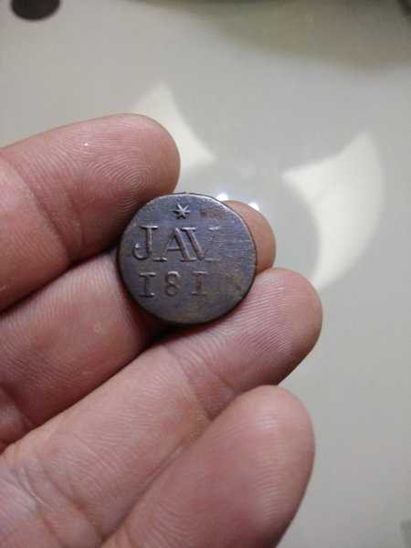 A1561 British Java Duit tahun 1810 LN sesuai foto