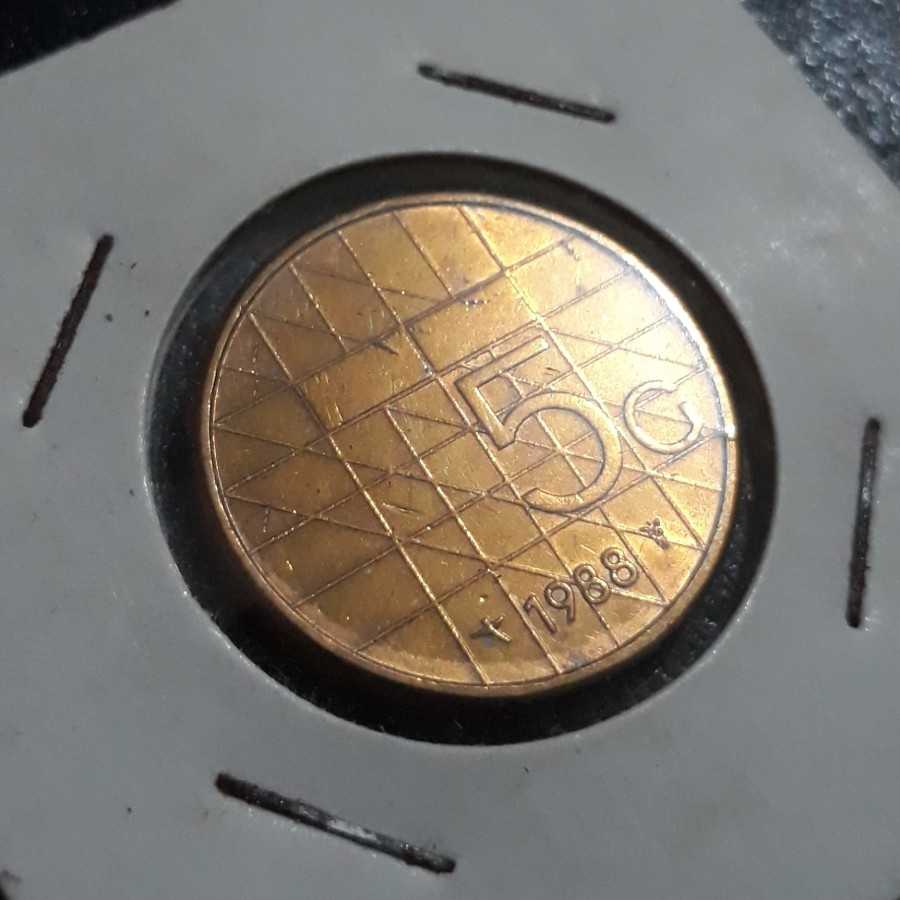 Belanda ( Netherlands ) - 5 Gulden 1988 : Koin / Asing / Kuno