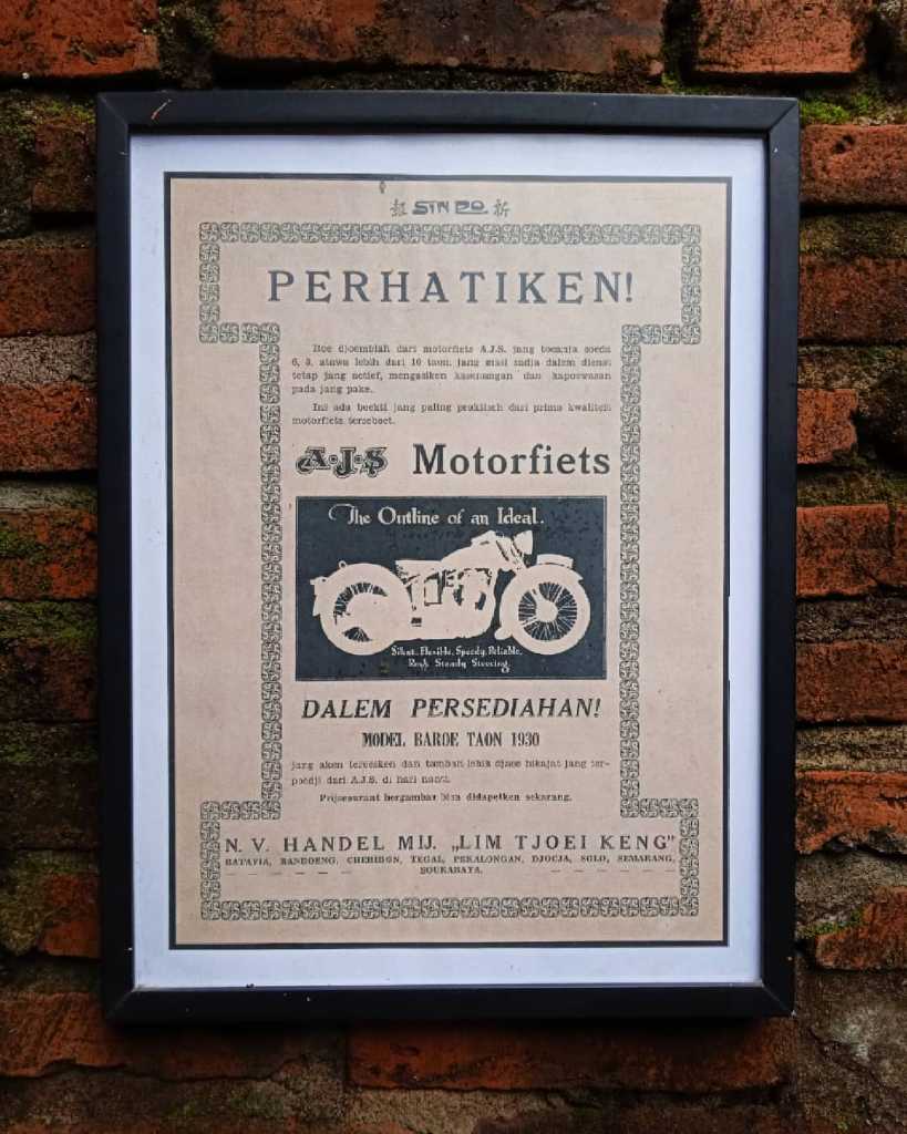 Iklan motor AJS era tahun 1930an