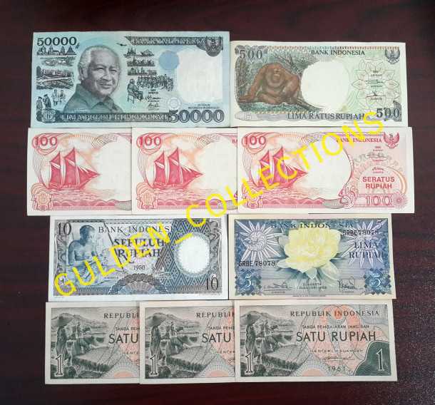 Paket uang kuno 50818 rupiah kertas mahar pernikahan